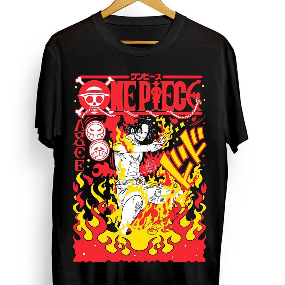 Ace One Piece T-shirt Luffy T-Shirt Manga Anime Ace Tshirt Graphic Tee All Size